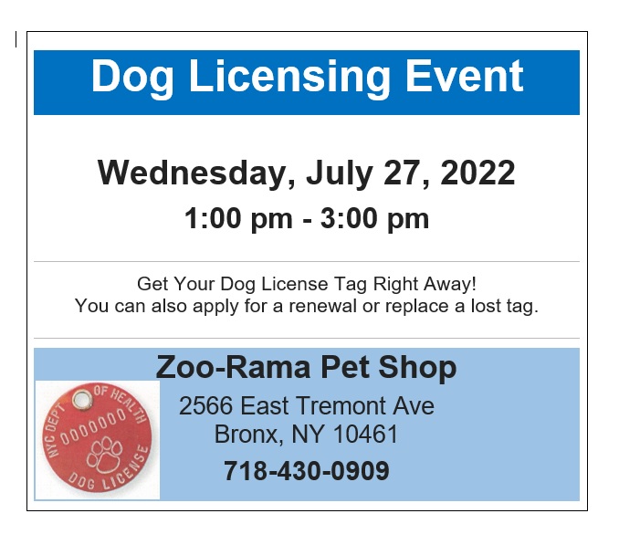 ZooRama Dog Licencing Event 07272022